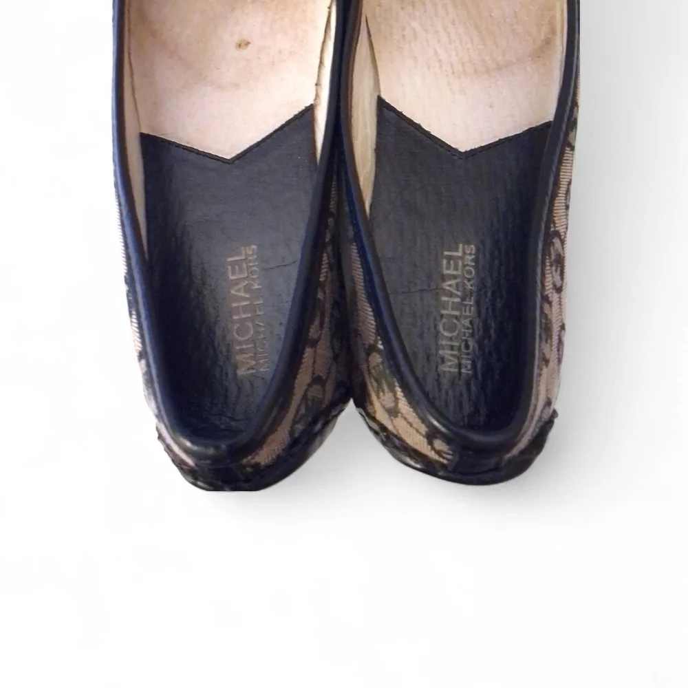 Michael Kors Fulton Moc Flats Monogram Jacquard Logo Loafers w/ Box